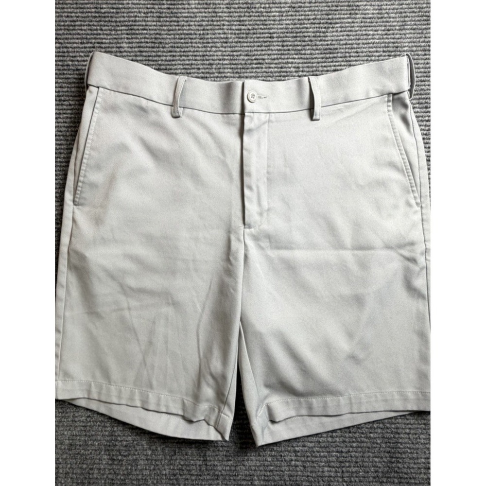GRANDSLAM Men's Gray Flat Front Golf Shorts Size 36 Preppy Classic